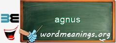 WordMeaning blackboard for agnus